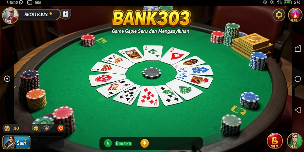 Gambaran menarik dari gameplay Gaple di BANK303.