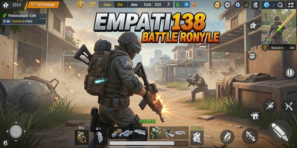 Gameplay seru dalam <strong>EMPATI138</strong> dengan pertempuran Battle Royale mendebarkan.