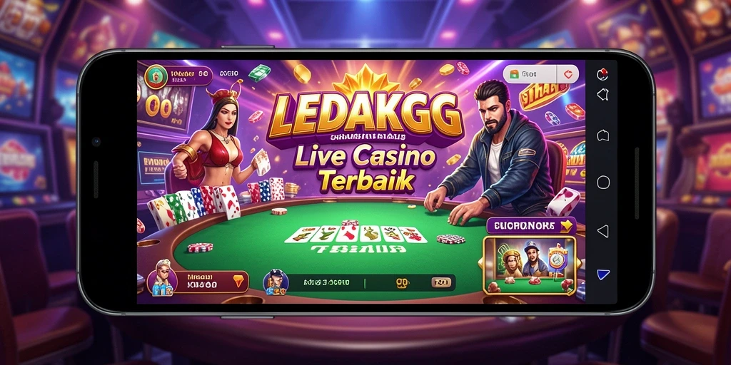 Gameplay menarik di LEDAKGG dengan dealer langsung di layar.