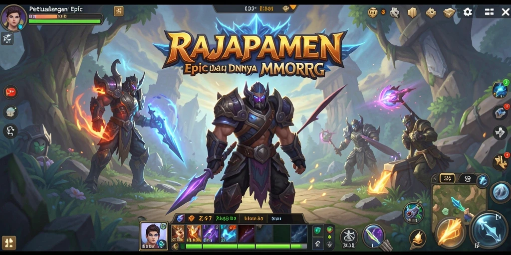 Gameplay RAJAPAMEN yang memukau di dunia fantasi.