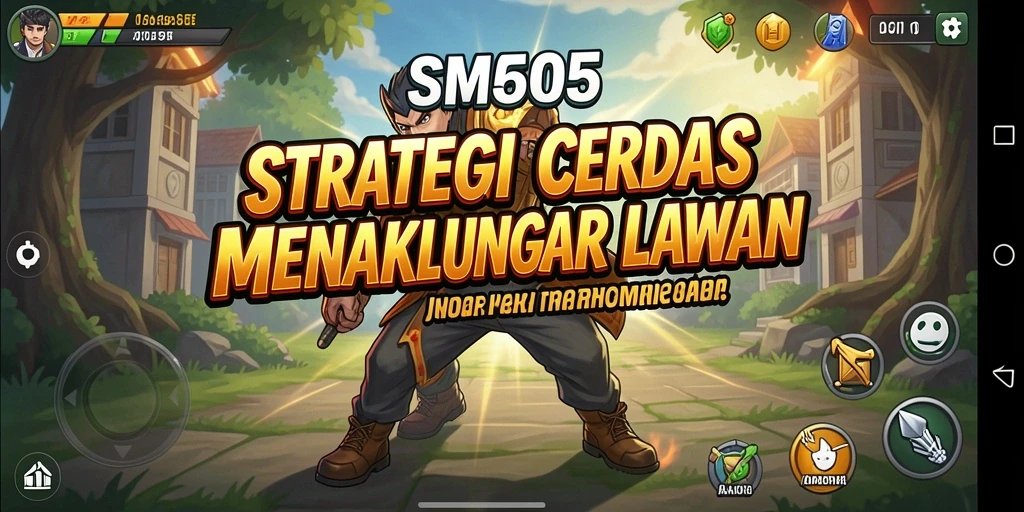 Tampilan gameplay mendalam dalam permainan strategi SM605.