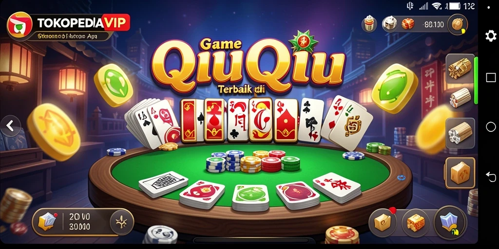 Gameplay seru QiuQiu di TOKOPEDIAVIP.